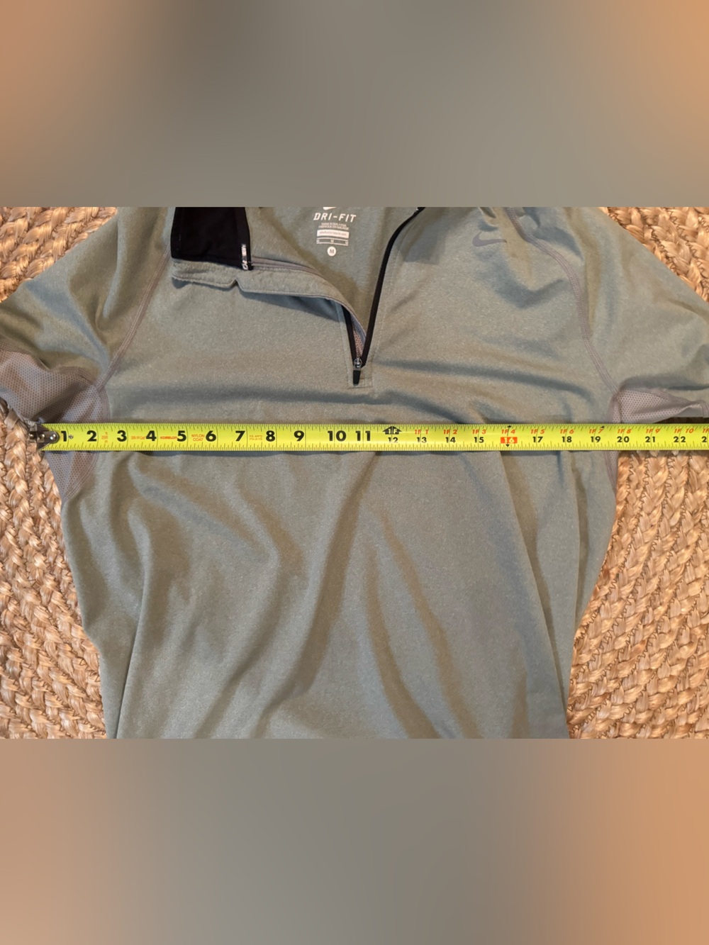 Nike Dri-FIT 1/4 Zip Pullover Men’s Medium Gray Long Sleeve - Picture 8 of 9